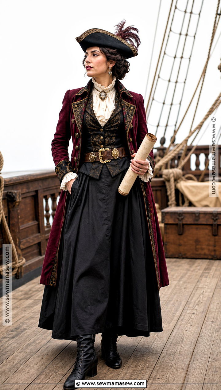 Victorian Pirate Captain Costume - 30 cute pirate costume ideas for women