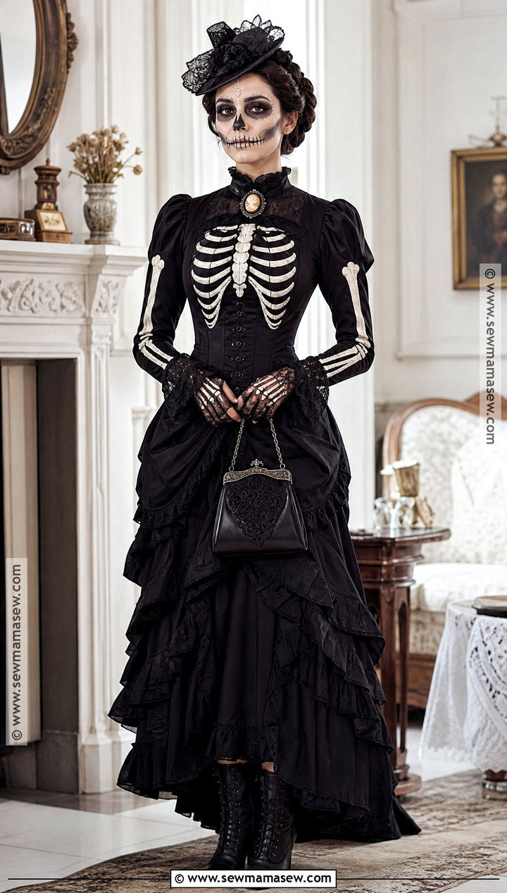 Victorian Skeleton Costume - 35 Skeleton Costume Ideas for Women
