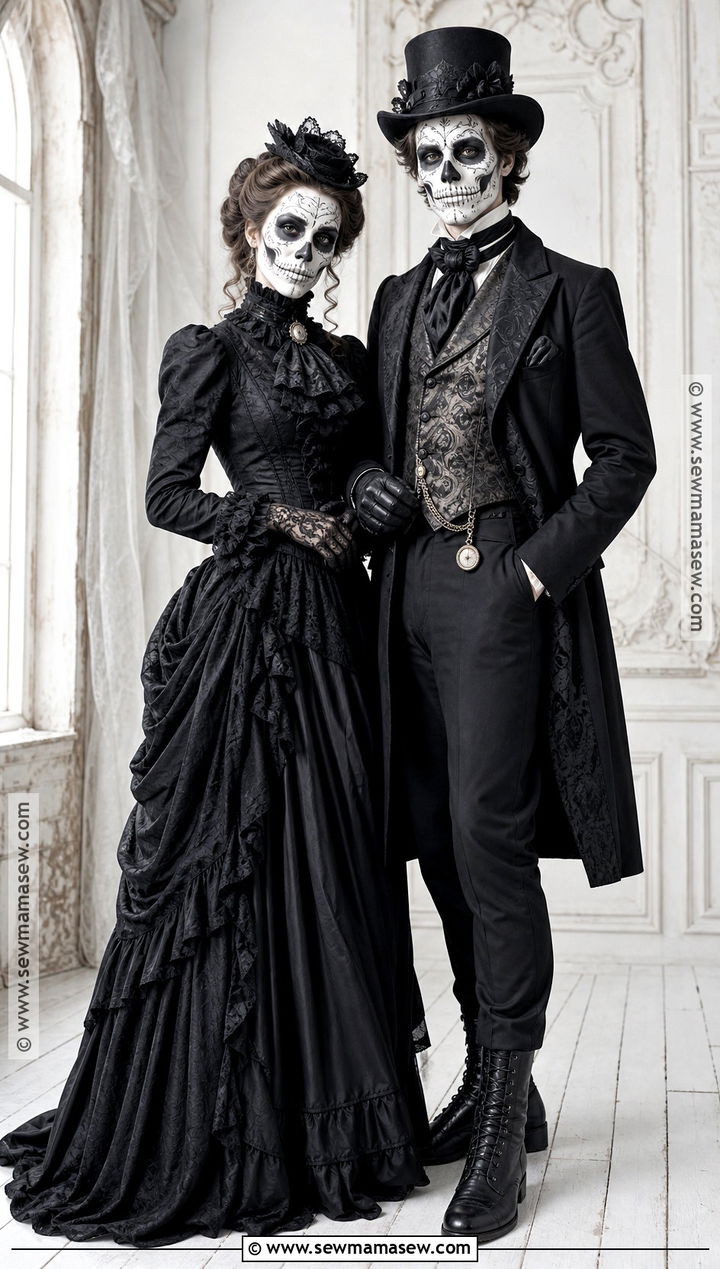 Victorian Skeleton Couple Costume - 30 Skeleton Couple Costume Ideas