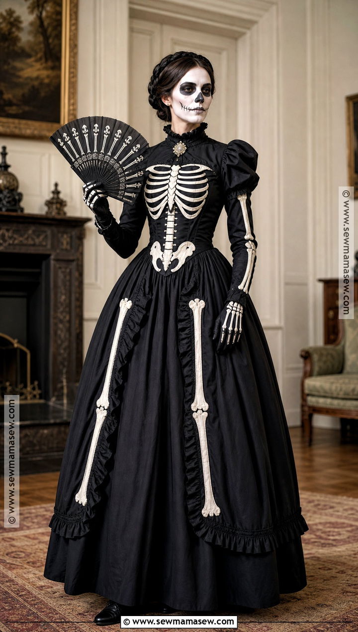 Victorian Skeleton Dress Costume - 35 skeleton dress ideas