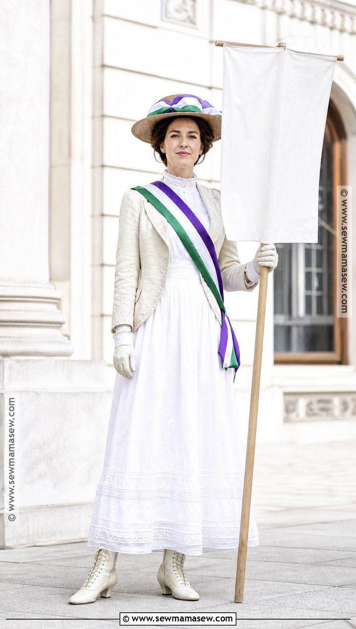 Victorian Suffragette Costume With White Dress - 40 Modest Halloween Costumes