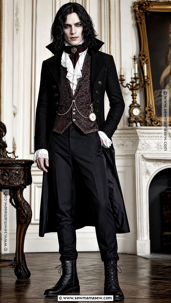Victorian Vampire Costume With Brocade Vest - 30 Mens Vampire Costume Ideas