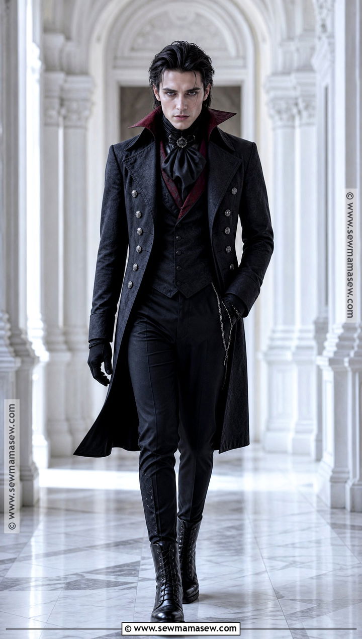 Victorian Vampire Outfit With Double Breasted Coat - 30 victorian vampire outfit male ideas