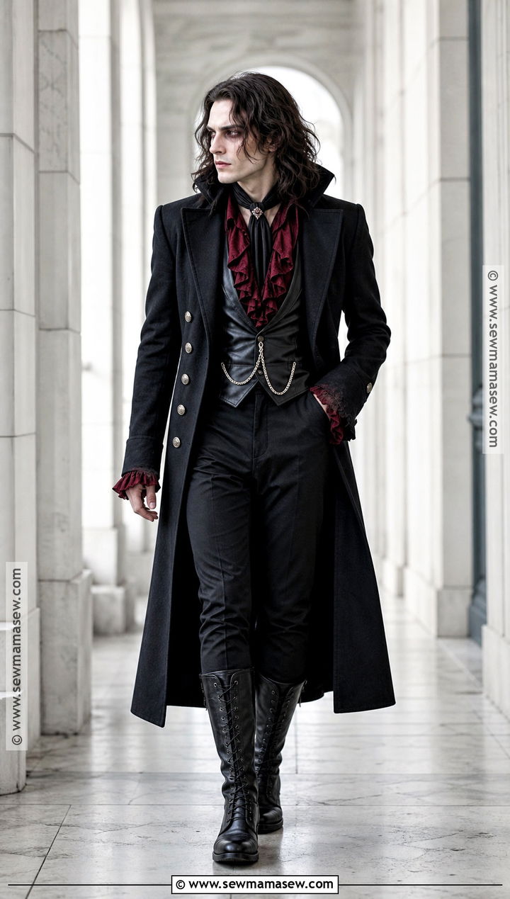 Victorian Vampire Outfit With Leather Vest - 30 victorian vampire outfit male ideas
