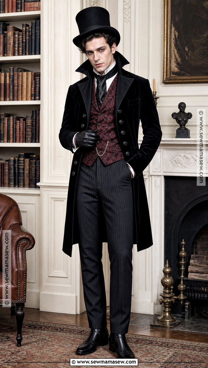 Victorian Vampire Outfit With Striped Trousers - 30 victorian vampire outfit male ideas
