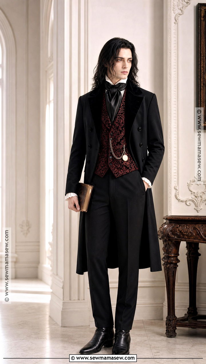 Victorian Vampire Outfit With Tailcoat - 30 vampire clothes for men