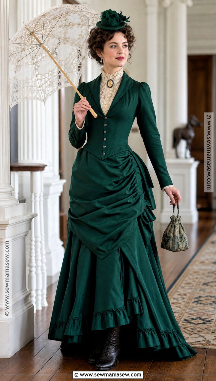 Victorian Western Lady Costume With Bustle Skirt - 30 wild west costume ideas for women