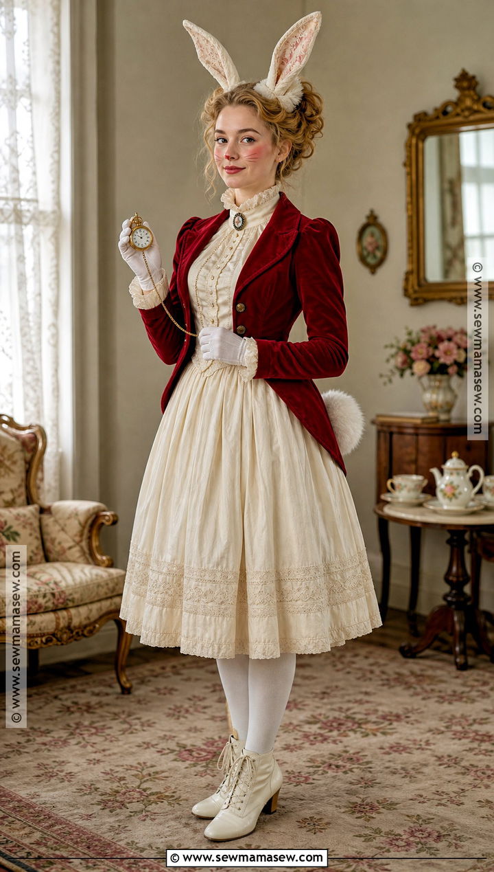 Victorian White Bunny Costume - 30 white bunny halloween costumes