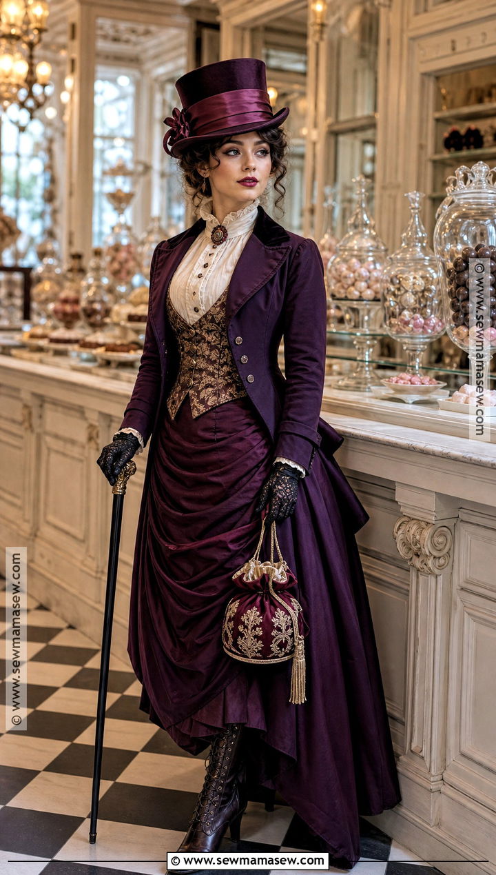Victorian Willy Wonka Costume With Bustle Skirt - 35 Willy Wonka Costume Ideas for Women