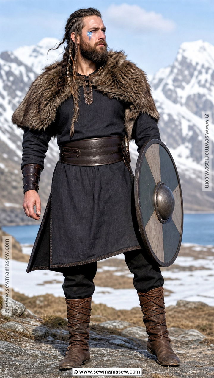 Viking Costume With Faux Fur Cape - 40 halloween costumes for men