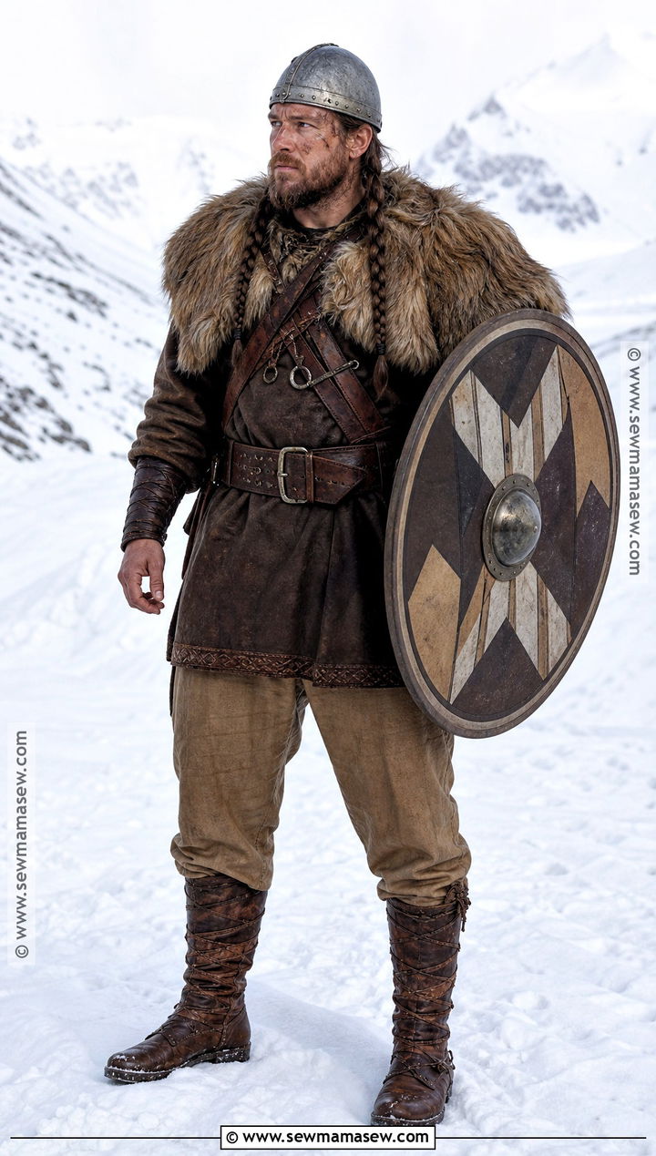 Viking Explorer Costume With Fur Cape - 30 men's halloween costumes