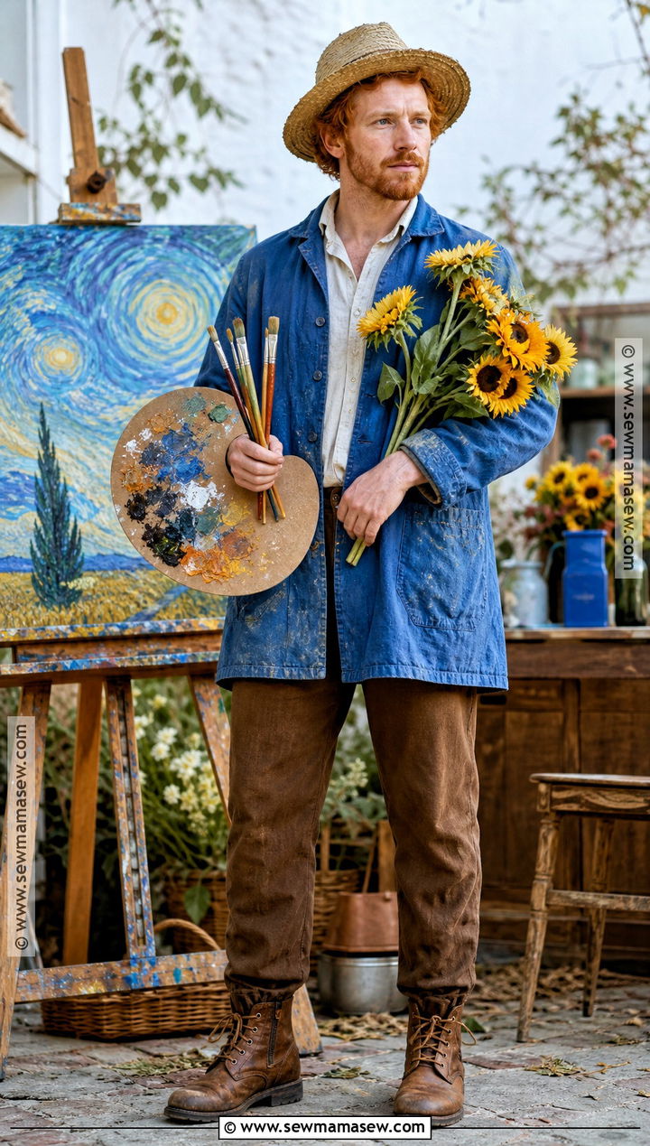 Vincent Van Gogh Costume With Straw Hat - 30 historical figures costumes