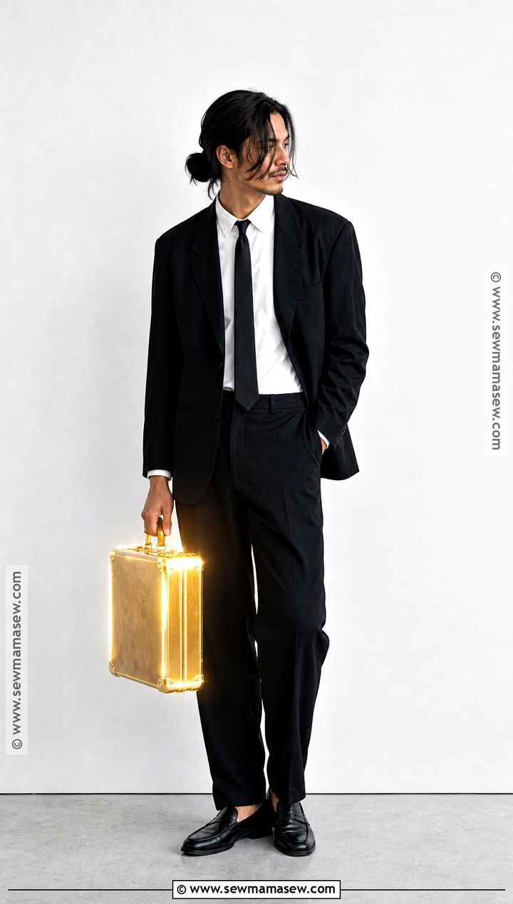 Vincent Vega Black Suit Costume - 30 pulp fiction halloween costume ideas