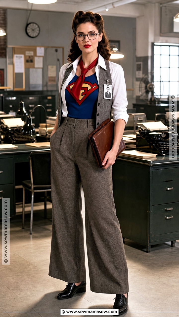 Vintage 1940s Clark Kent Costume - 35 Clark Kent Costume Ideas for Women