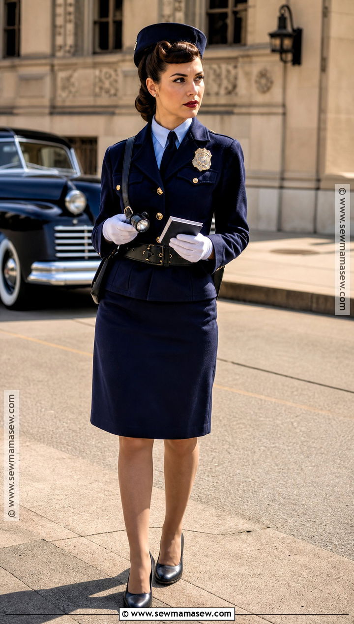 Vintage 1940s Female Cop Costume - 30 female cop costume ideas