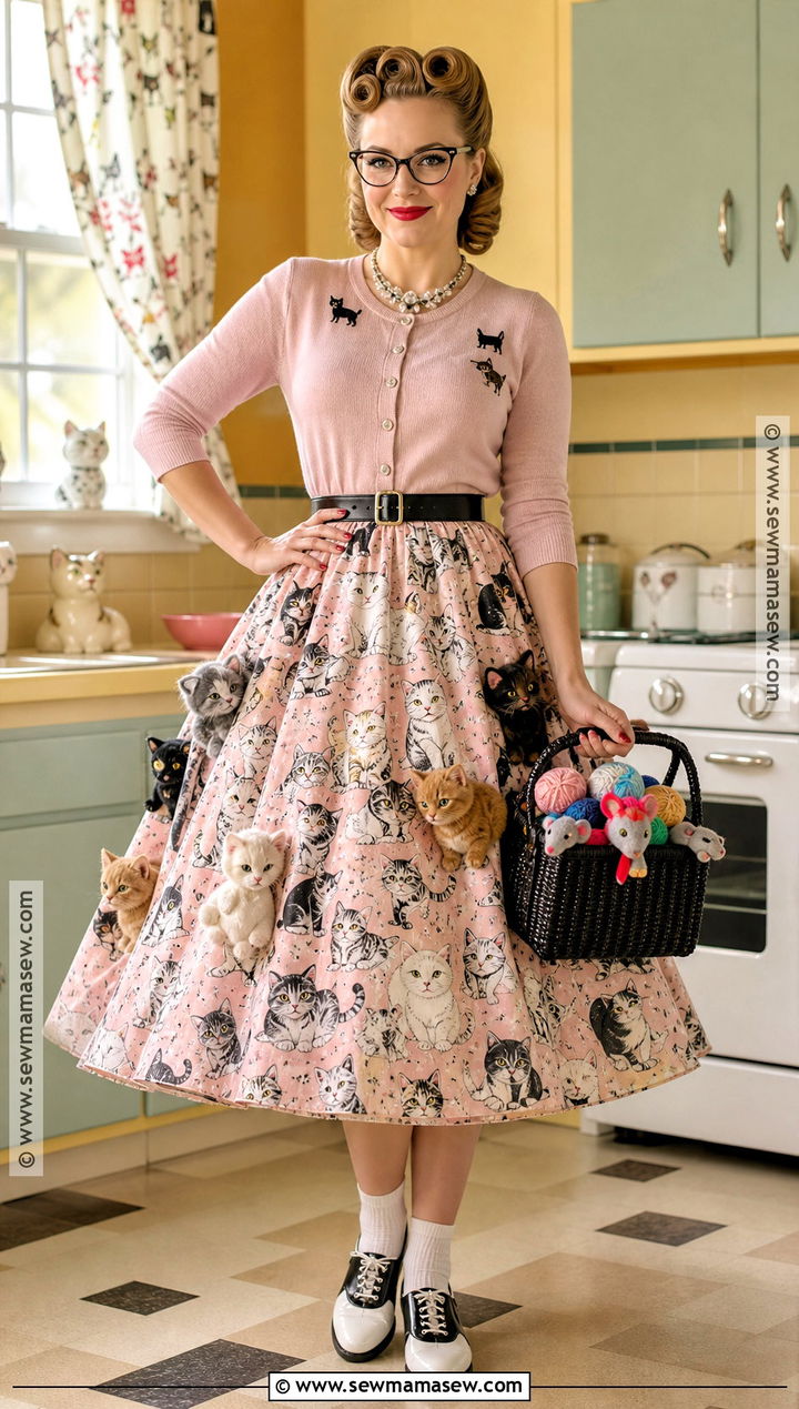 Vintage 1950s Crazy Cat Lady Costume - 35 crazy cat lady costume ideas