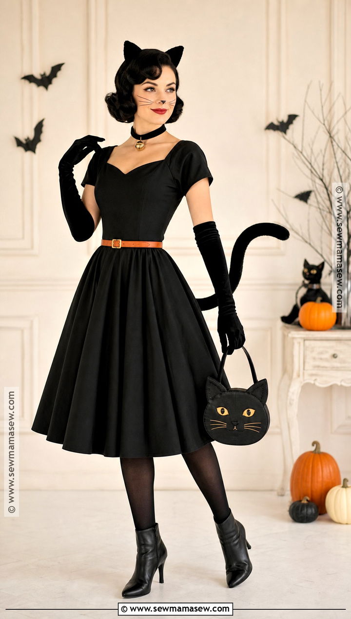 Vintage Black Cat Costume - 35 vintage halloween costume ideas