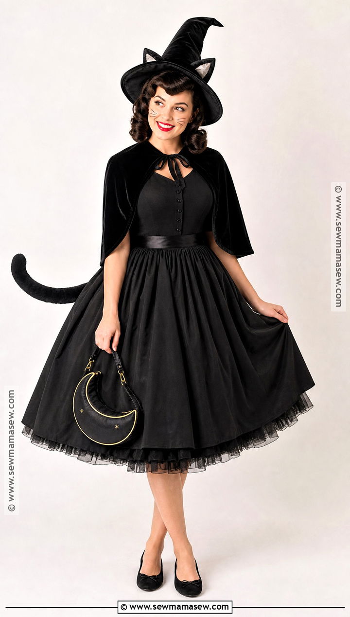 Vintage Black Cat Witch Costume - 30 Vintage Witch Costume Ideas