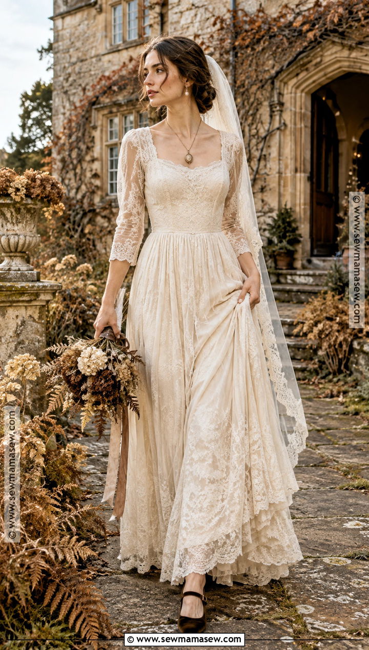 Vintage Boho Wedding Dress - 15 fall boho wedding dress ideas