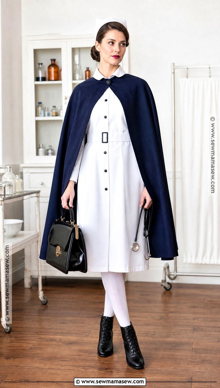 Vintage Cape Nurse Costume - 30 nurse costume ideas for women
