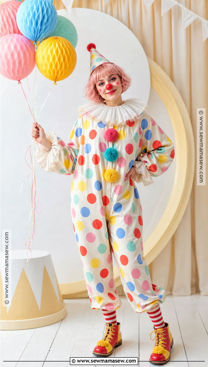 Vintage Circus Clown Costume - 50 iconic halloween costumes