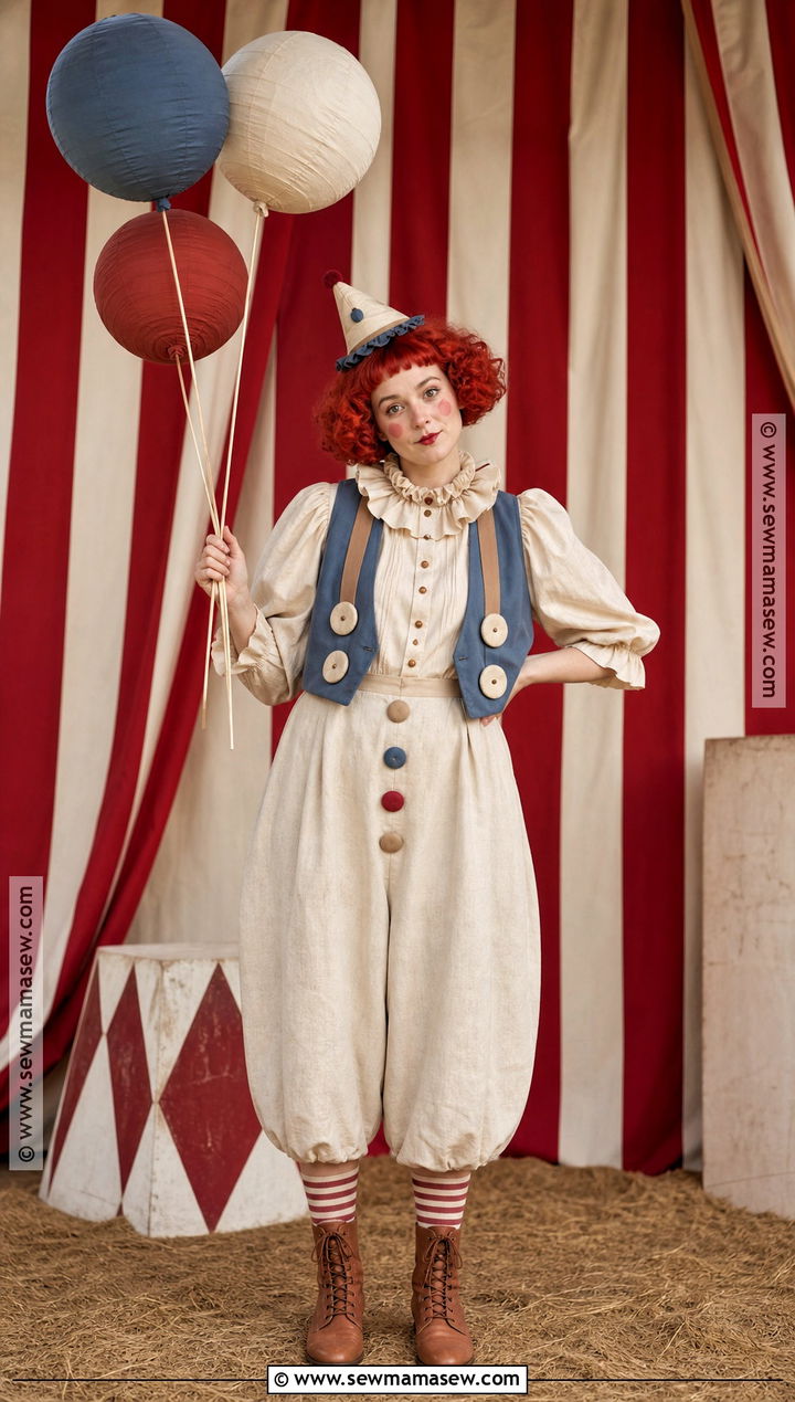 Vintage Circus Clown Costume - 35 vintage halloween costume ideas