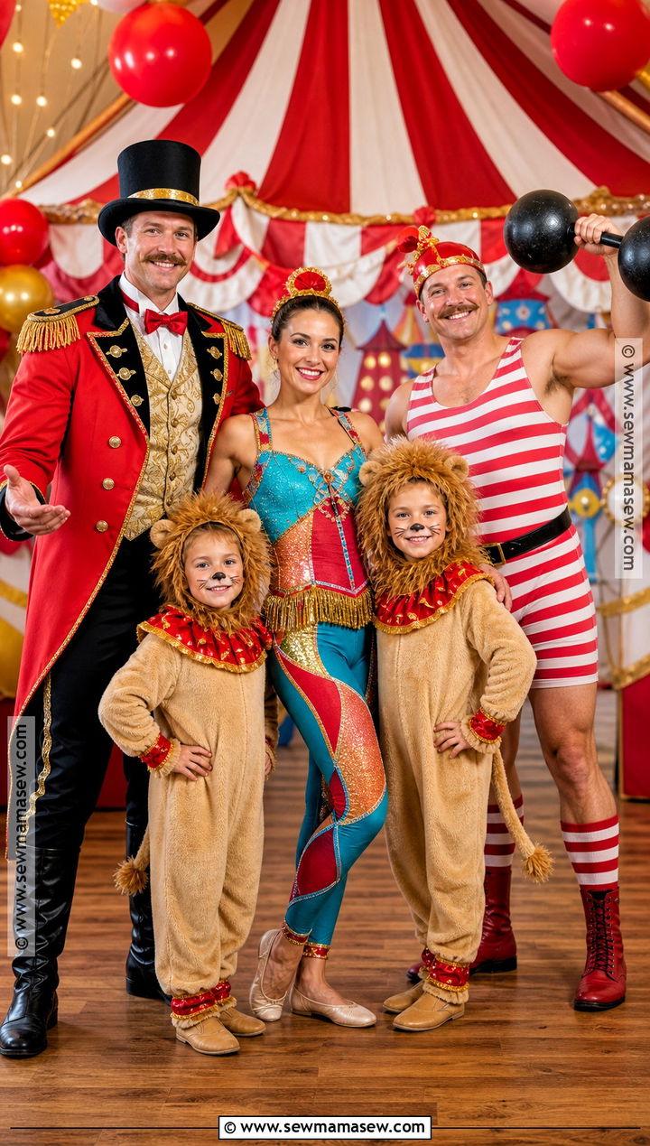 Vintage Circus Family Costume - 30 Halloween Party Costume Ideas