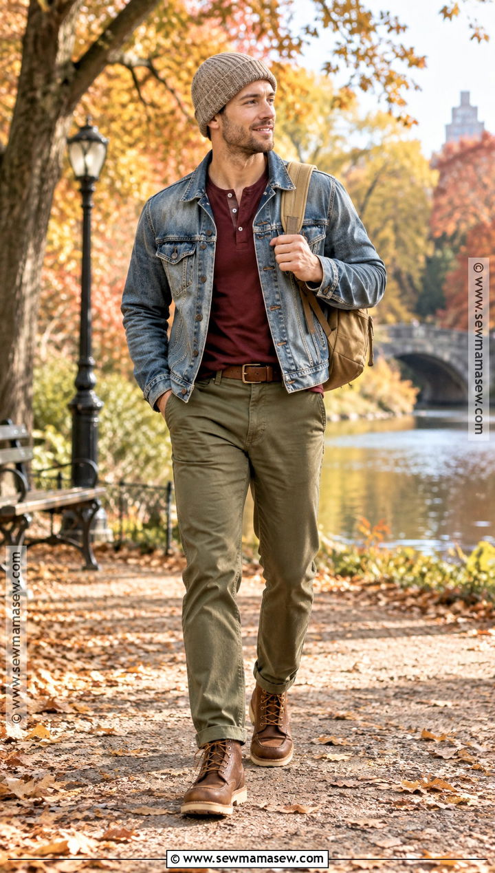 Vintage Denim Jacket Fall Outfit - 15 fall outfits aesthetic vintage for men