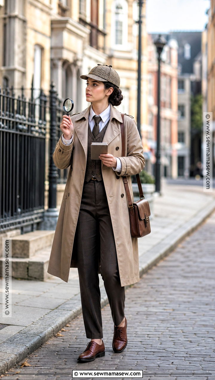 Vintage Detective Costume With Trench Coat - 35 costumes for halloween