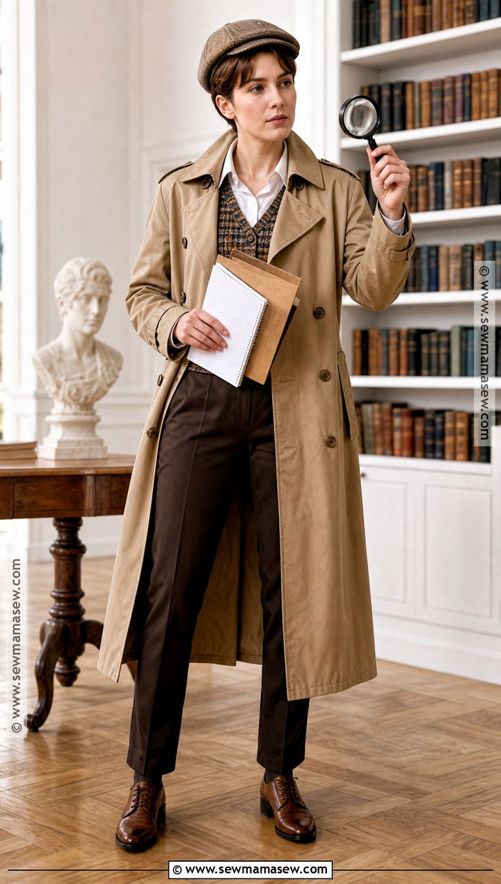 Vintage Detective Costume With Trench Coat - 45 costumes ideas