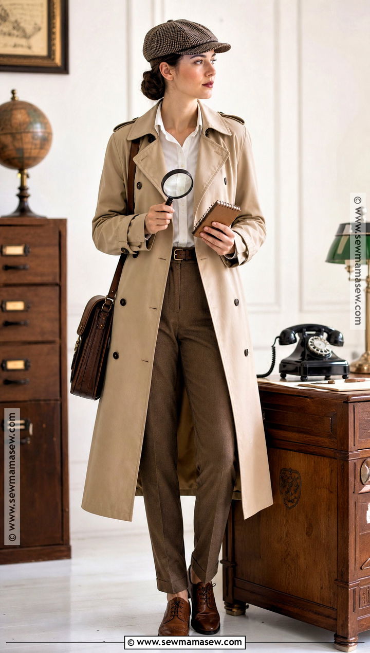 Vintage Detective Costume for Women - 30 female costumes