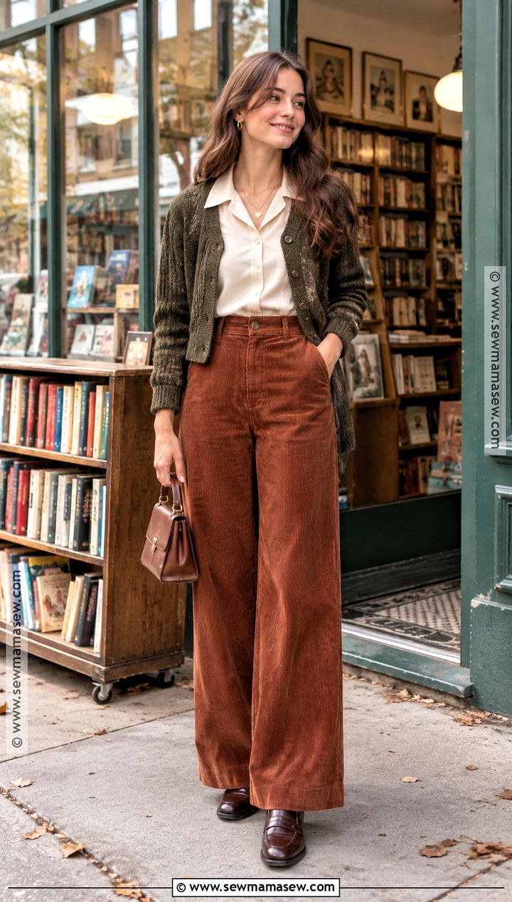 Vintage Fall Outfit With Corduroy Pants - 25 fall outfit inspo aesthetic ideas
