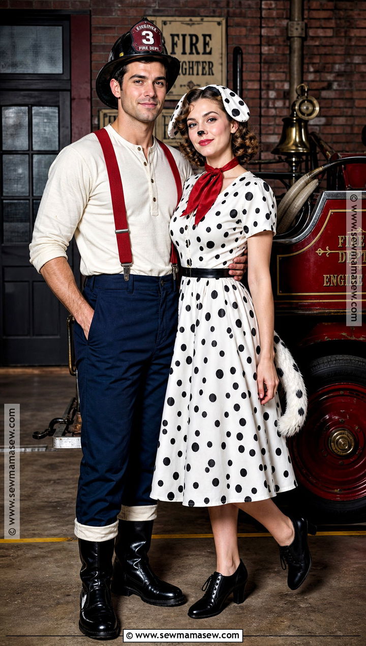 Vintage Fireman And Dalmatian Costume - 30 Fireman And Dalmatian Costume Ideas for Couples