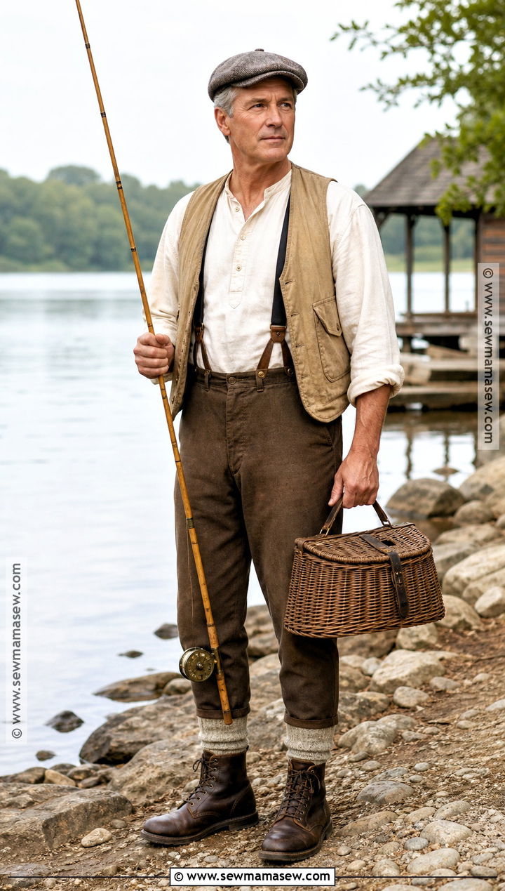 Vintage Fisherman Costume With Suspenders - 35 Fisherman Costume Ideas