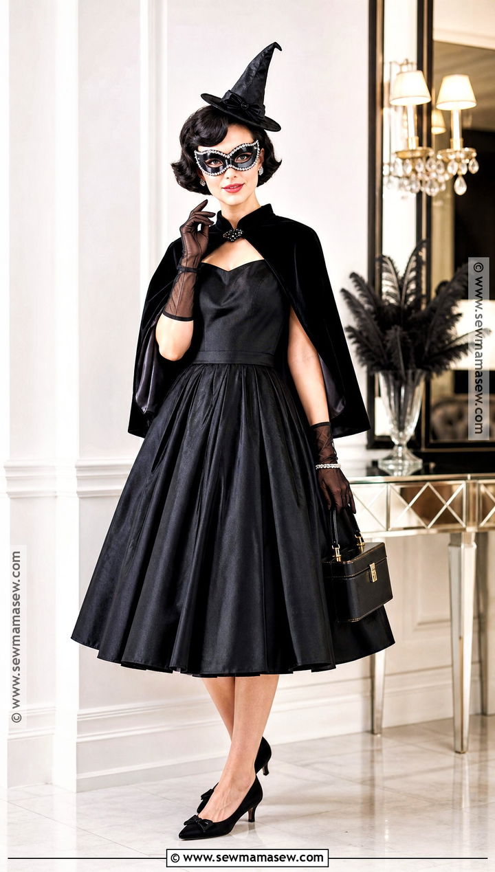 Vintage Glam Witch Mask Costume - 30 witch mask ideas