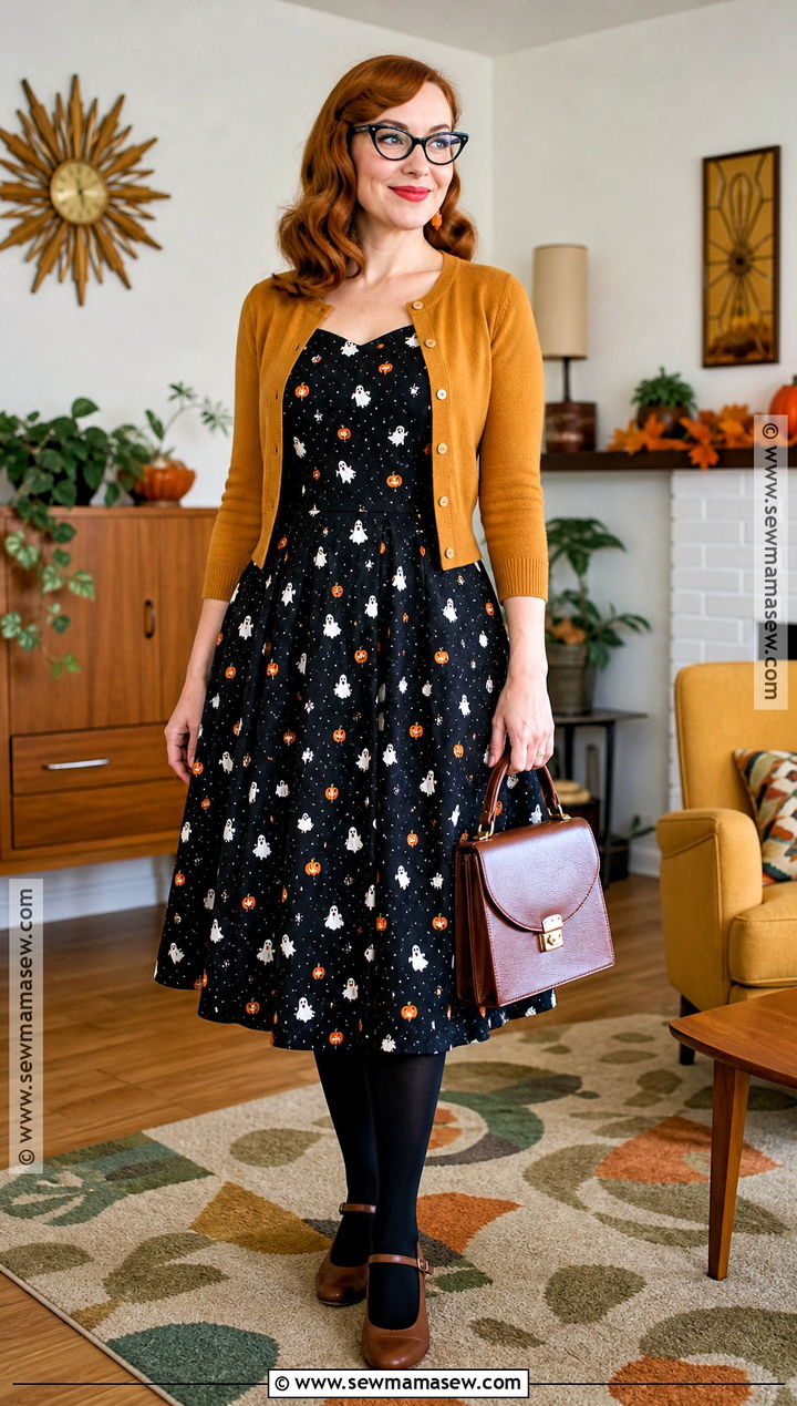 Vintage Halloween Print Outfit - 30 Halloween Aesthetic Outfits