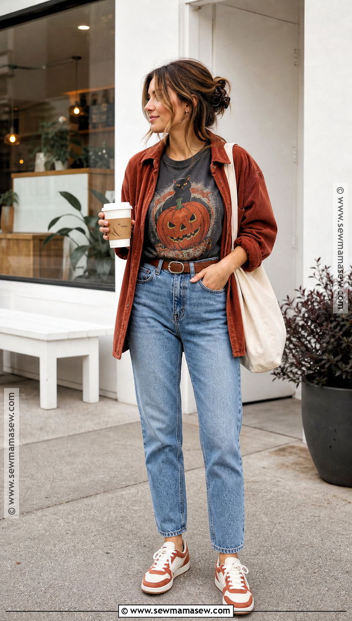Vintage Halloween Shirt With Mom Jeans - 35 Halloween Shirt Ideas