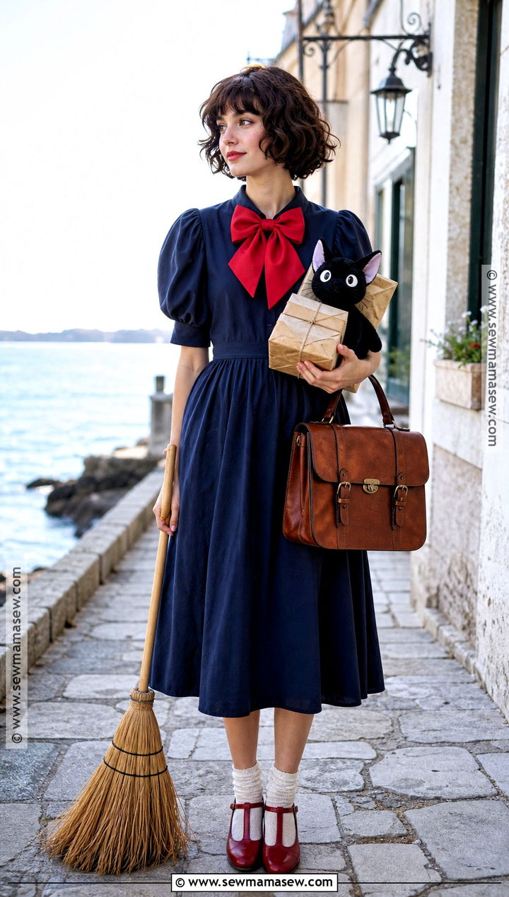 Vintage Kiki Cosplay With Puff Sleeve Dress - 30 kiki's delivery service cosplay ideas