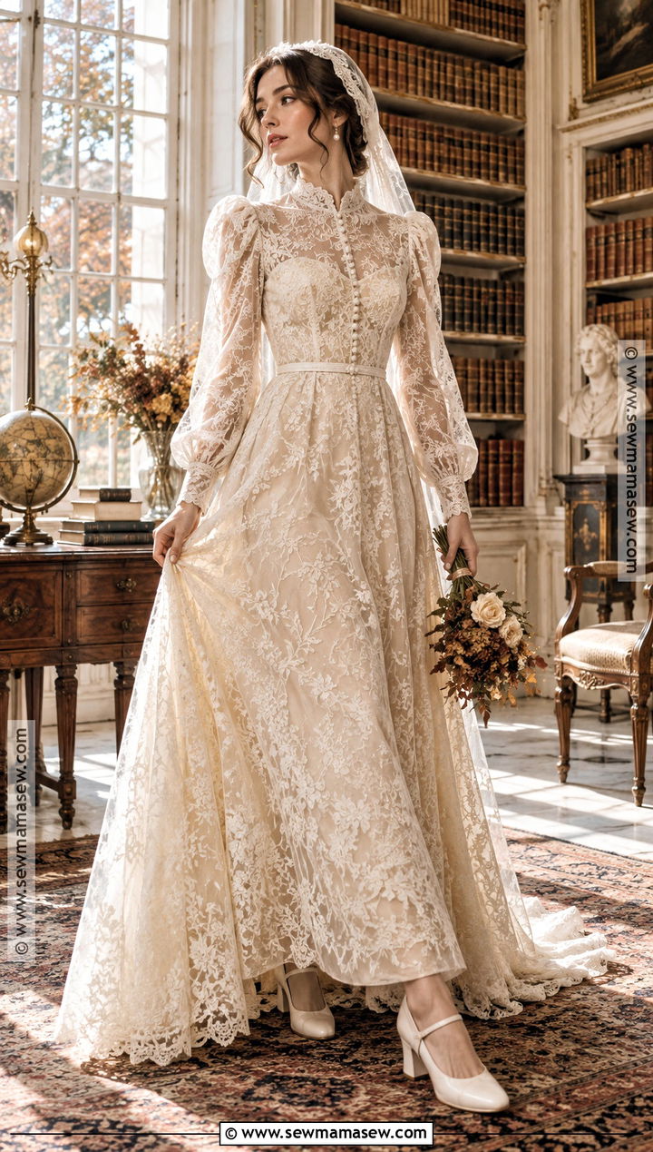 Vintage Lace Wedding Dress - 15 Wedding Dresses For Autumn