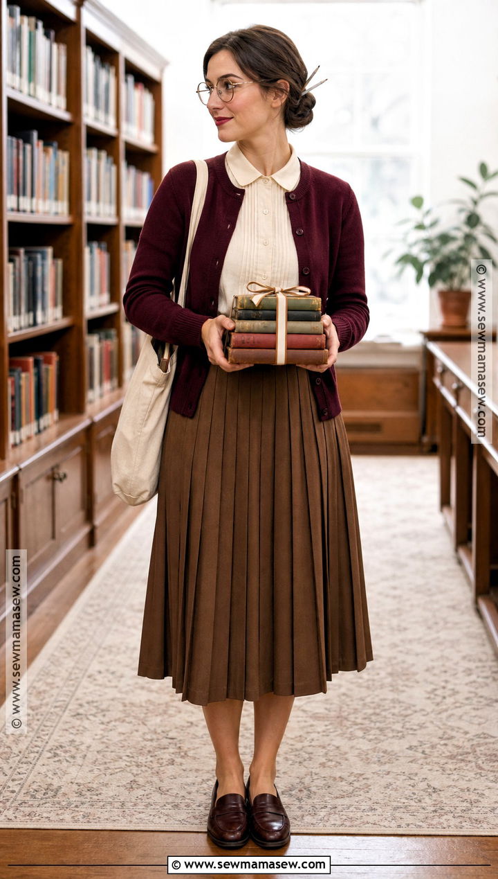 Vintage Librarian Halloween Outfit - 30 Last Minute Halloween Outfits