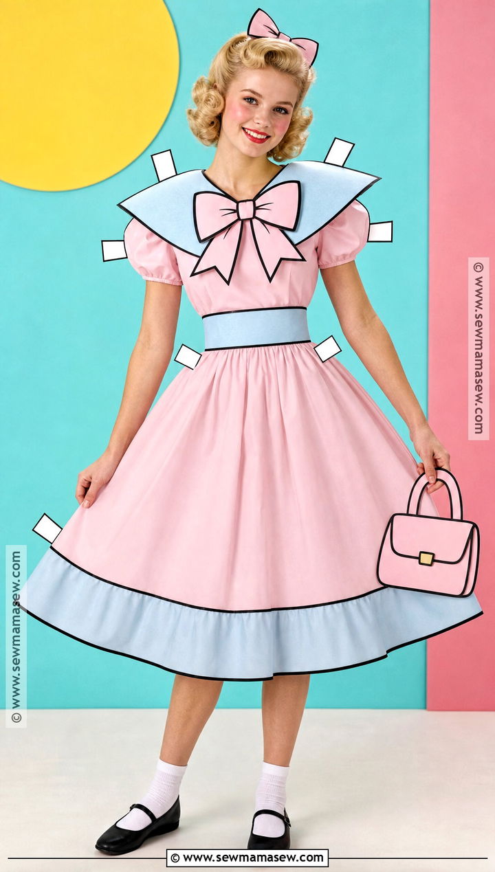 Vintage Paper Doll Costume - 30 cute unique halloween costumes