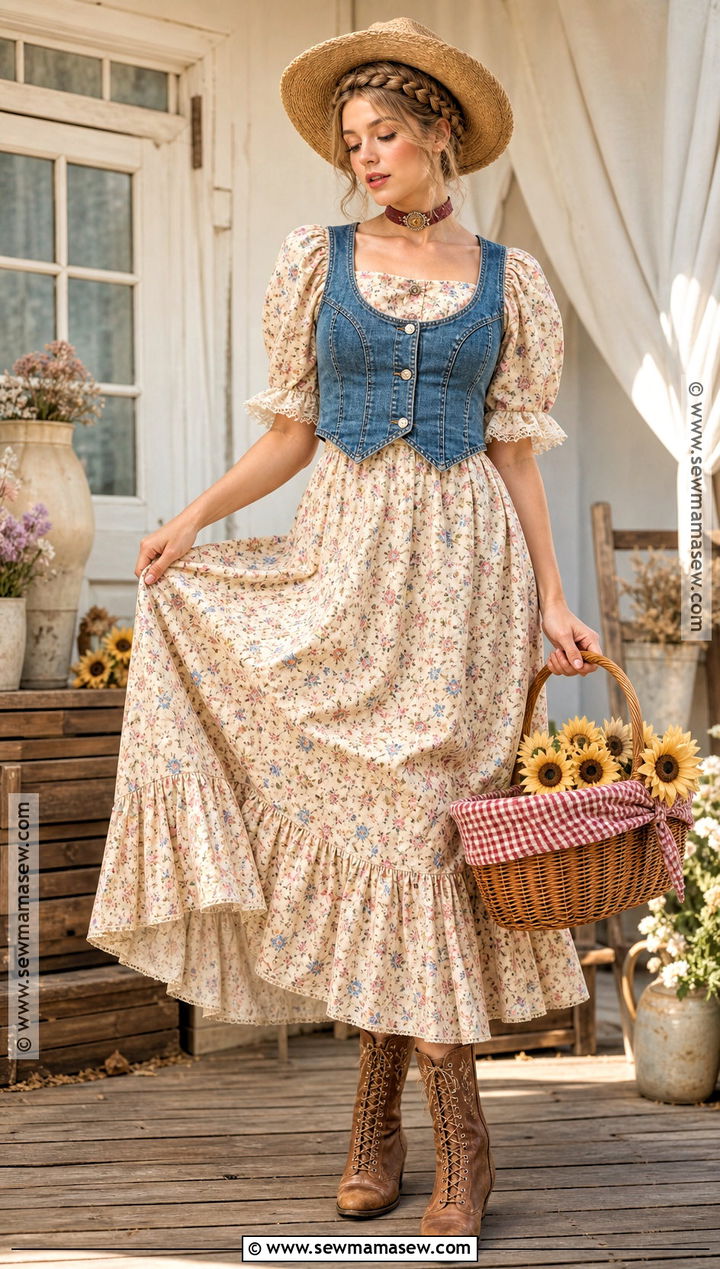 Vintage Prairie Cowgirl Costume - 45 cowgirl halloween costumes