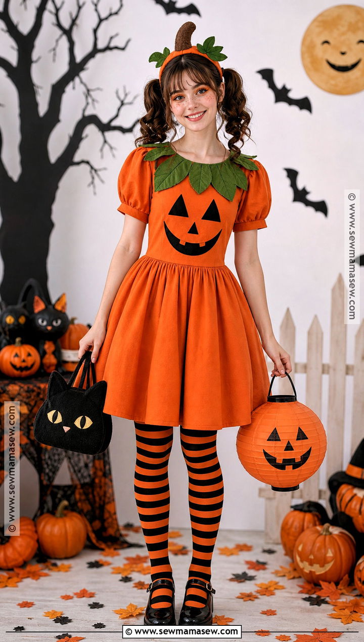 Vintage Pumpkin Costume - 35 vintage halloween costume ideas
