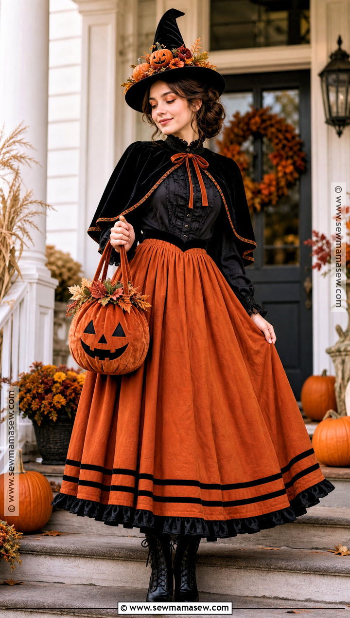 Vintage Pumpkin Witch Costume - 30 Vintage Witch Costume Ideas