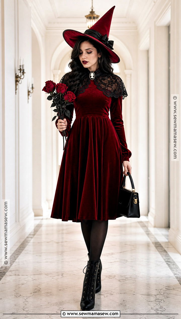 Vintage Red Witch Costume - 30 Vintage Witch Costume Ideas