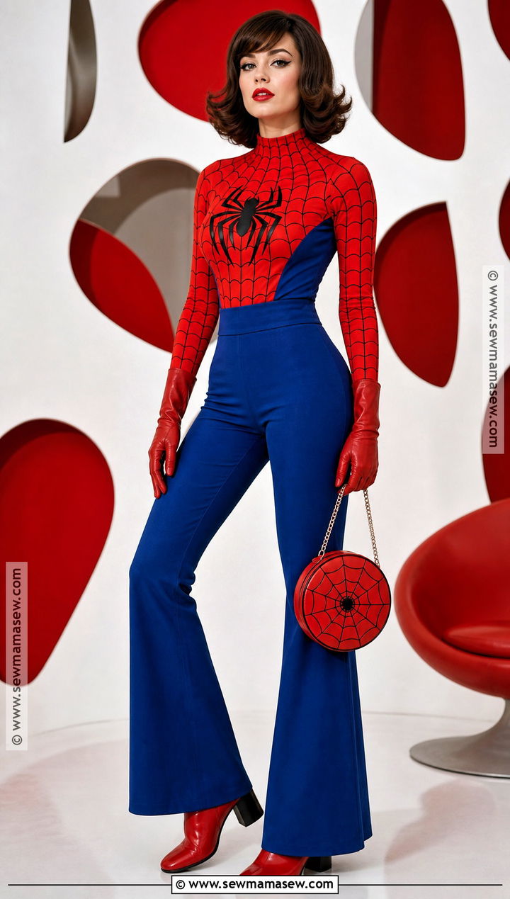Vintage Spider Man Costume With Flared Pants - 35 spider man costume ideas for women