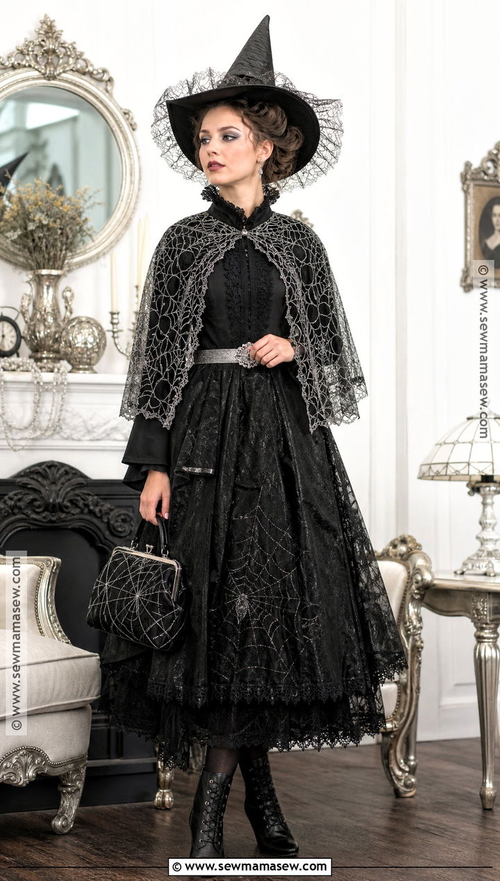 Vintage Spiderweb Witch Costume - 30 Vintage Witch Costume Ideas
