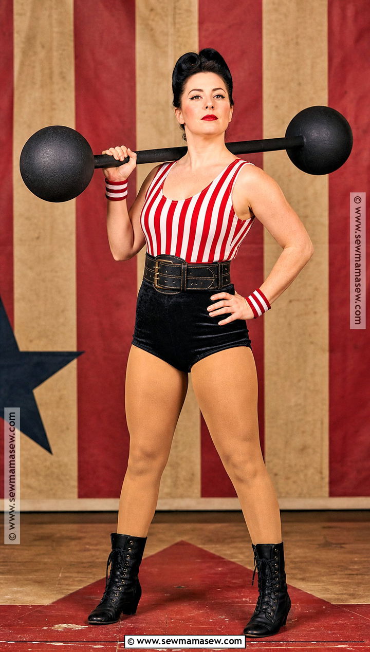 Vintage Strongwoman Circus Costume - 30 Circus Costume Ideas for Women