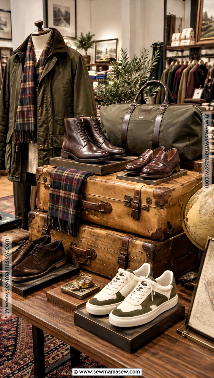 Vintage Suitcase Shoe Display - 15 Fall Shoe Collection Display Ideas