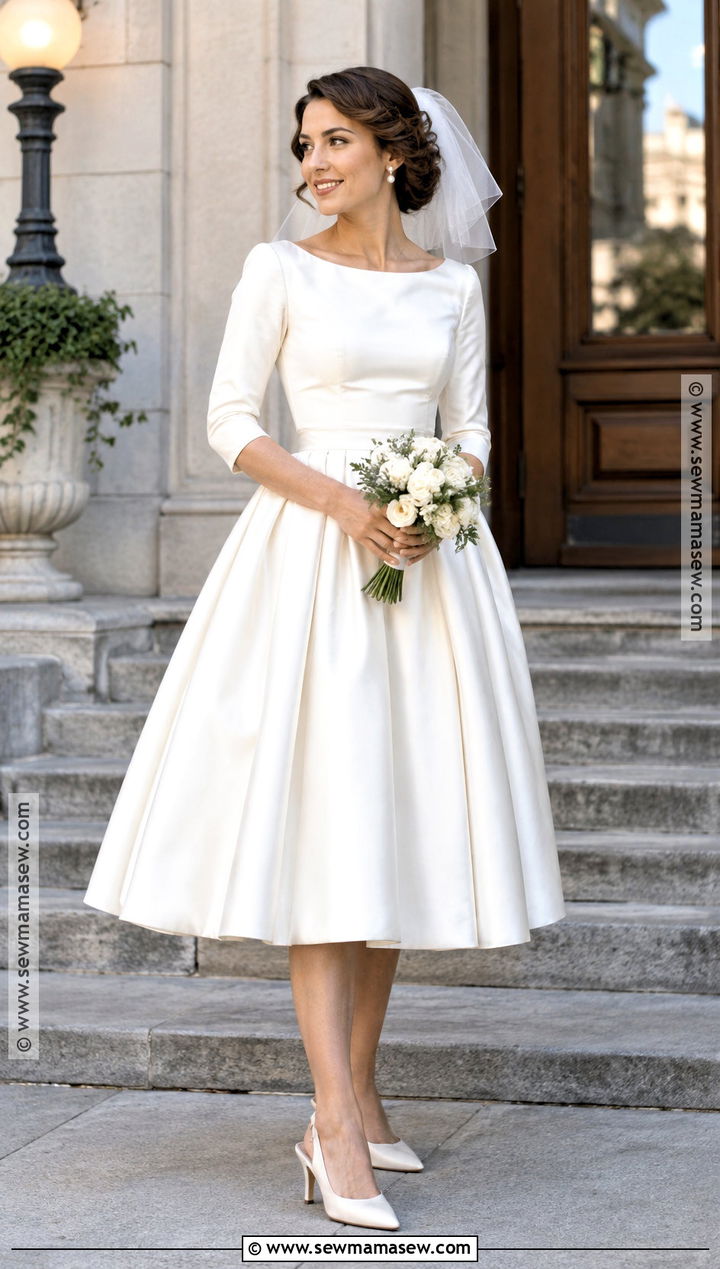 Vintage Tea Length Fall Bridal Dress - 20 fall bridal dresses